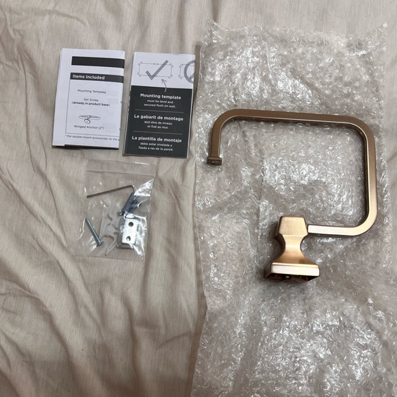 NIB Amerock Champagne Bronze Towel Ring - Picture 3 of 5